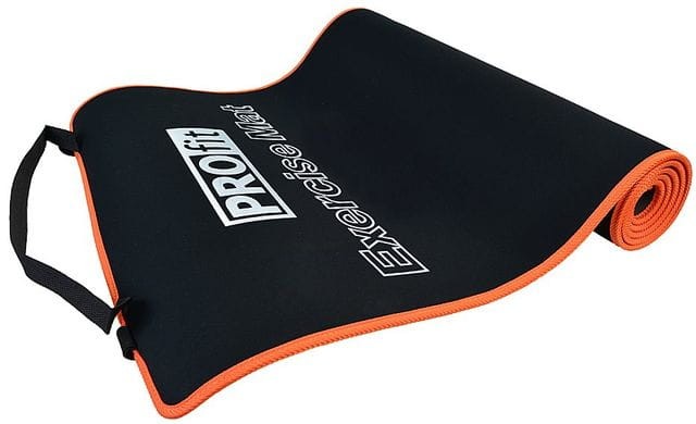 Mata do ćwiczeń profit 180x60x0,6cm - czarno pomar-2596
