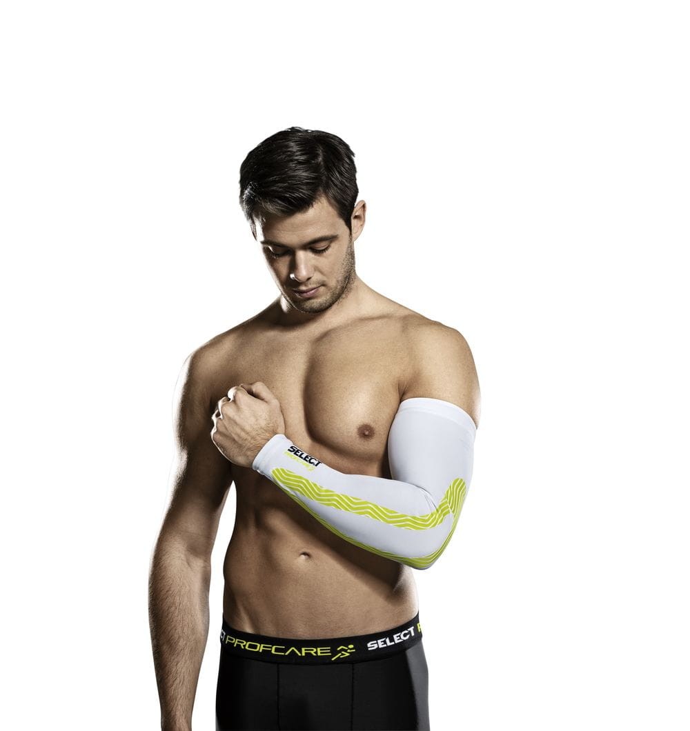 Rękawy kompresyjne kinezjologiczne SELECT 6610 białe