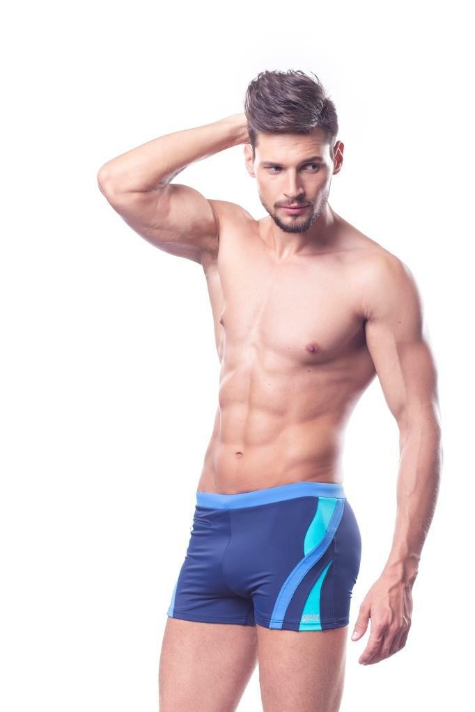 Kąpielówki basenowe dla mężczyzn SHEPA 408 granatowe