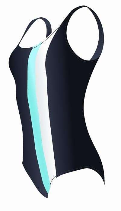 Kostium kąpielowy dla kobiet SHEPA 047 czarno-niebieski