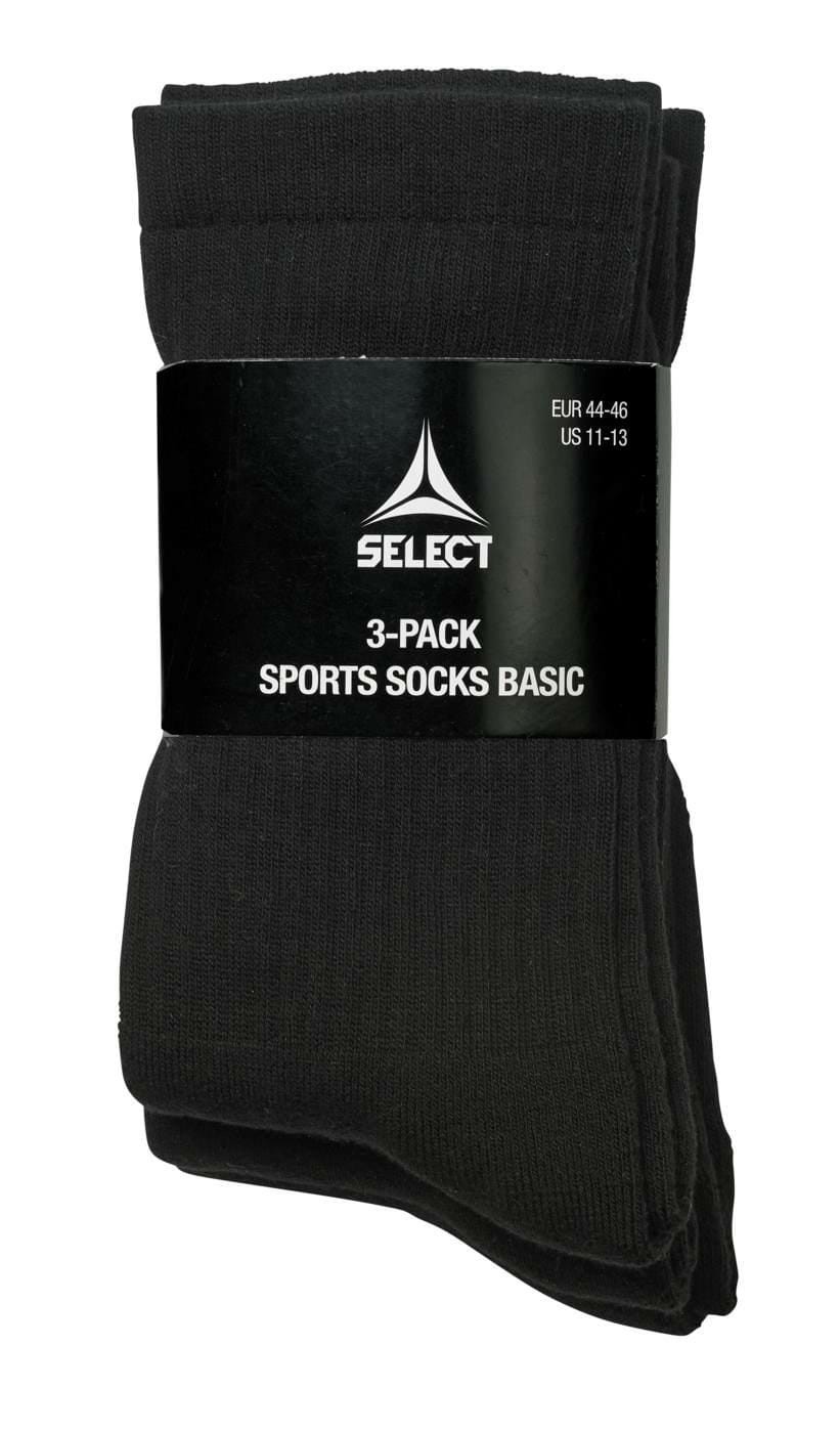 Skarpety piłkarskie treningowe SELECT czarne krótkie 3-pack
