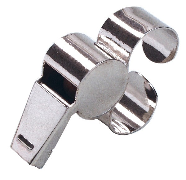 Referee Whistle with Metal Finger Grip-4738
